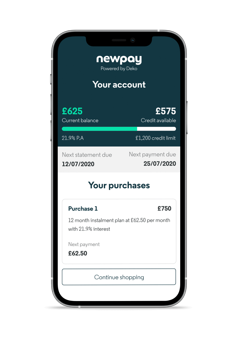 newpay product example journey